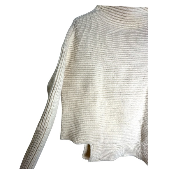 Aritzia | Kendall Jenner BABATON Mika wool Cashmere Cream Sweater Funnel Neck M - Picture 8 of 12